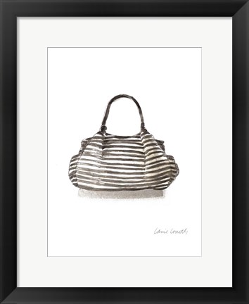 Framed Watercolor Handbags III Print