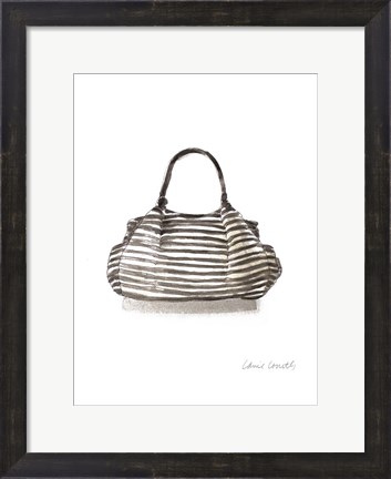 Framed Watercolor Handbags III Print