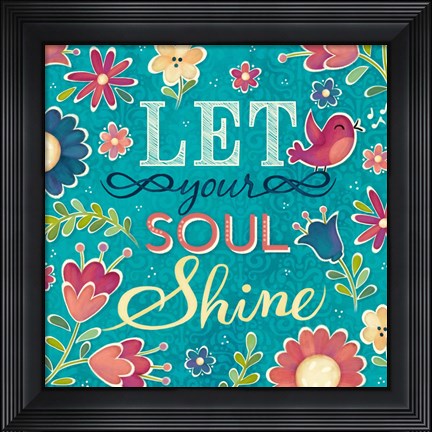 Framed Enjoy the Little Things Burst II Print