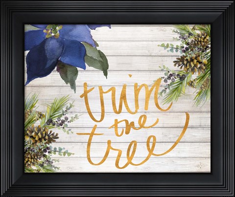 Framed Trim The Tree Print