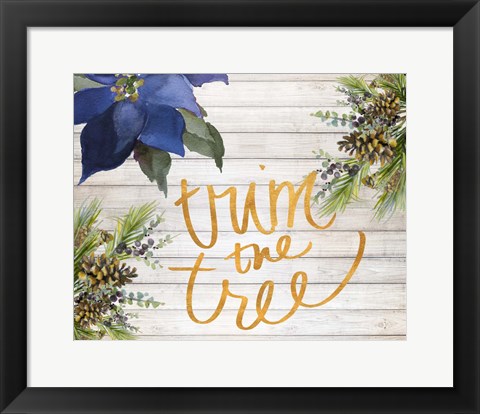 Framed Trim The Tree Print