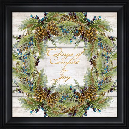 Framed Tidings of Comfort &amp; Joy Print