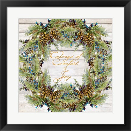 Framed Tidings of Comfort &amp; Joy Print