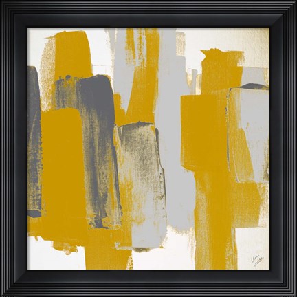 Framed Prevailing Gray Square II Print