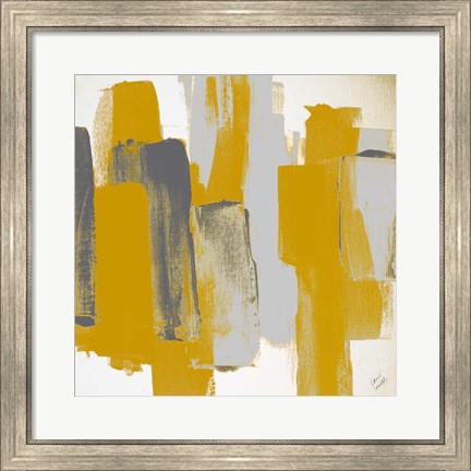 Framed Prevailing Gray Square II Print
