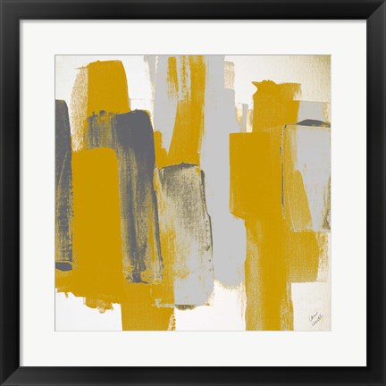 Framed Prevailing Gray Square II Print