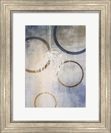 Framed Blue Connections II Print