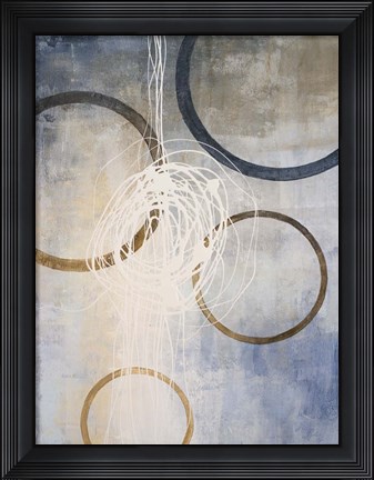 Framed Blue Connections II Print