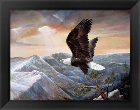 Framed Eagle&#39;s Lair Print