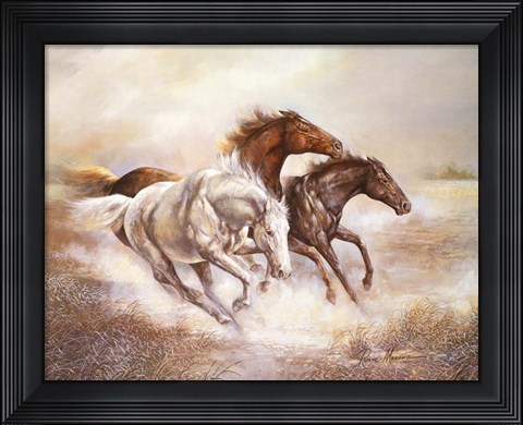Framed Wild Horses I Print