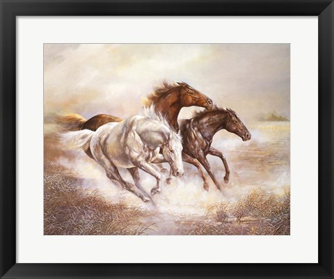 Framed Wild Horses I Print