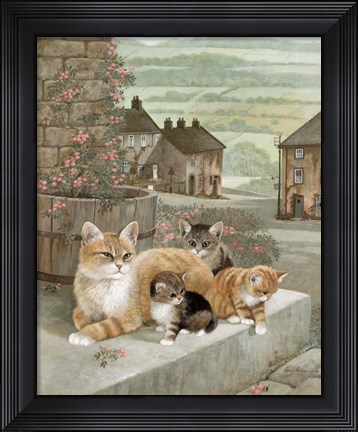 Framed Tea Rose Playtime Print