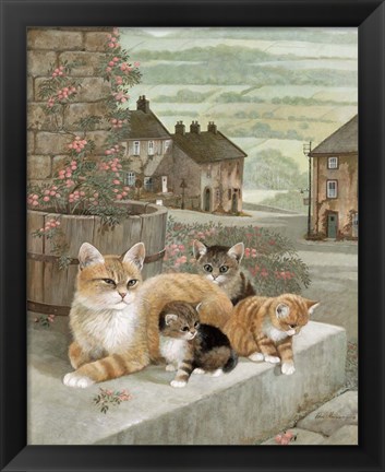 Framed Tea Rose Playtime Print