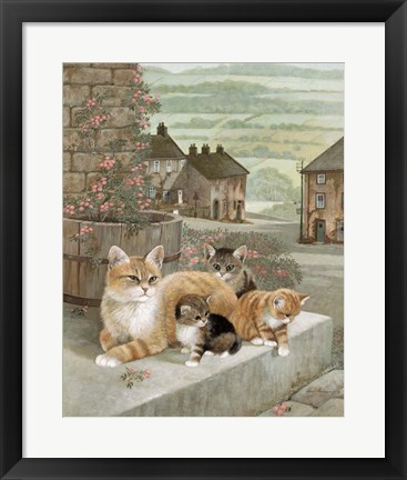 Framed Tea Rose Playtime Print