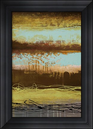 Framed Teal Wahn II Print