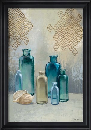 Framed Glass Bottles I Print