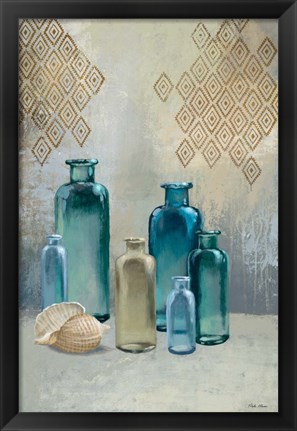 Framed Glass Bottles I Print