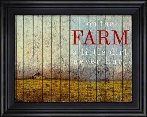 Framed On the Farm II Print