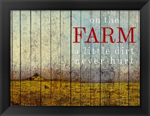 Framed On the Farm II Print