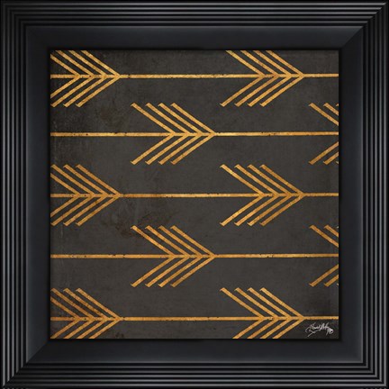 Framed Gold Arrow Modele II Print