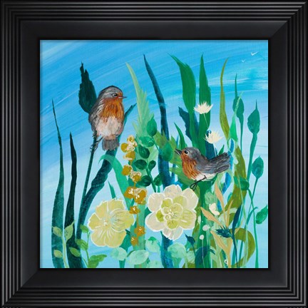 Framed Awaiting Song II Print