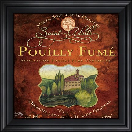 Framed Wine Label II Print