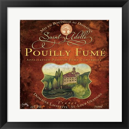 Framed Wine Label II Print