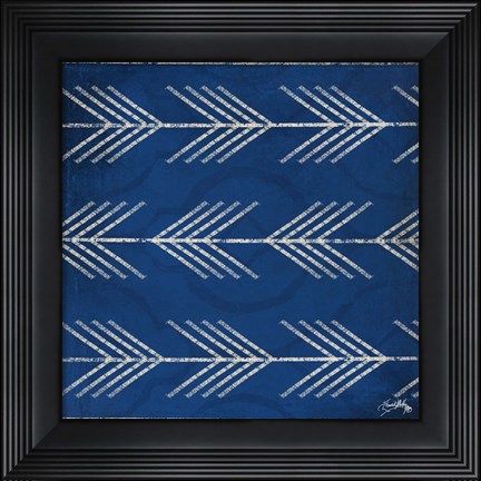 Framed Blue Arrows Print