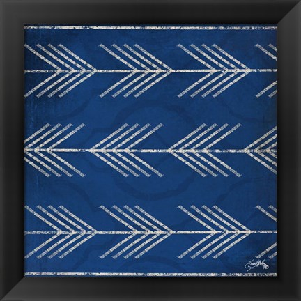 Framed Blue Arrows Print