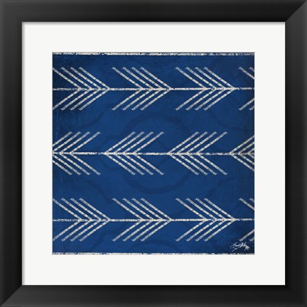 Framed Blue Arrows Print