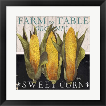 Framed Vegetable Farm Fresh I Print