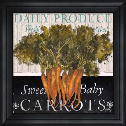 Framed Vegetable Farm Fresh II Print