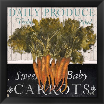 Framed Vegetable Farm Fresh II Print