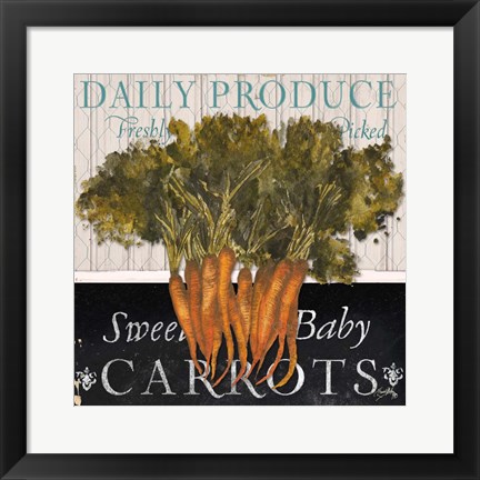 Framed Vegetable Farm Fresh II Print