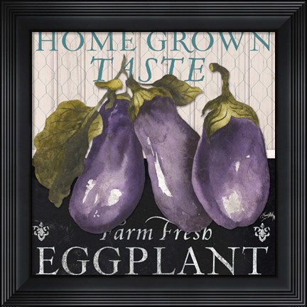 Framed Vegetable Farm Fresh IV Print