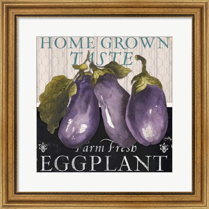 Framed Vegetable Farm Fresh IV Print