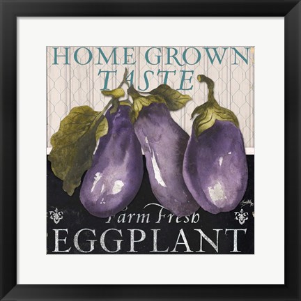 Framed Vegetable Farm Fresh IV Print