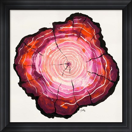 Framed Colored Tree Trunk II Print