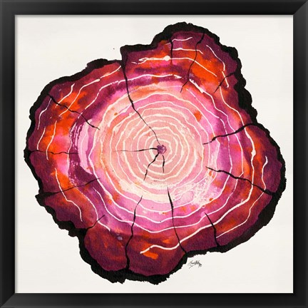 Framed Colored Tree Trunk II Print