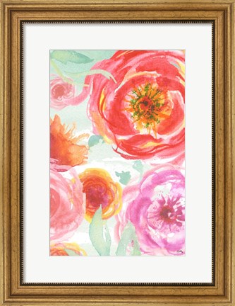 Framed Colorful Roses I Print
