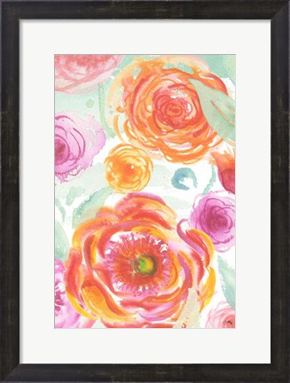 Framed Colorful Roses II Print