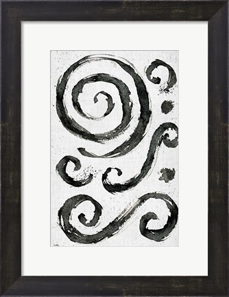 Framed Tribal Swirls II Print