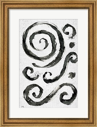 Framed Tribal Swirls II Print
