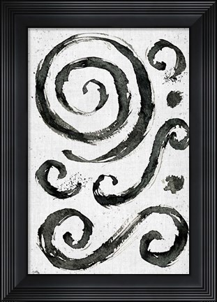Framed Tribal Swirls II Print