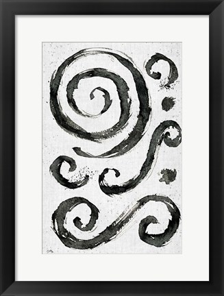 Framed Tribal Swirls II Print