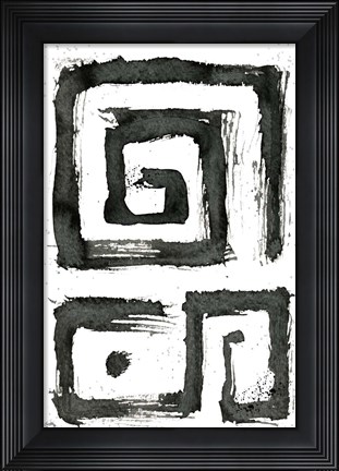 Framed Tribal Swirls III Print