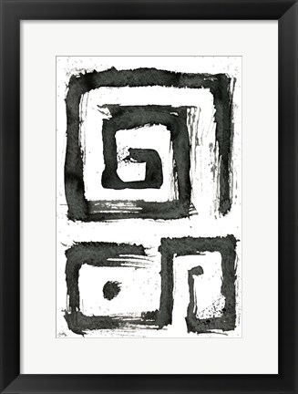 Framed Tribal Swirls III Print