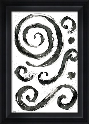 Framed Tribal Swirls IV Print