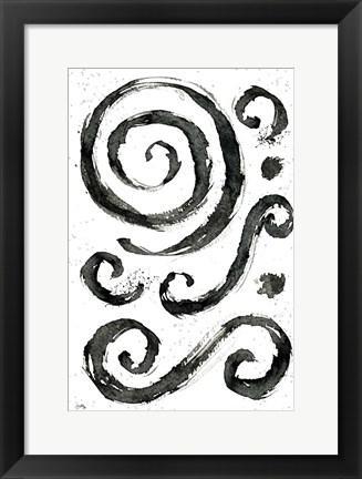 Framed Tribal Swirls IV Print