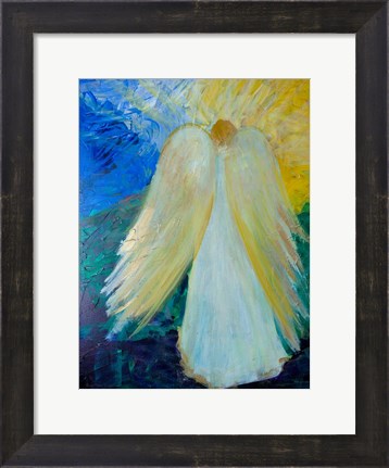 Framed Glowing Angel of Love Print